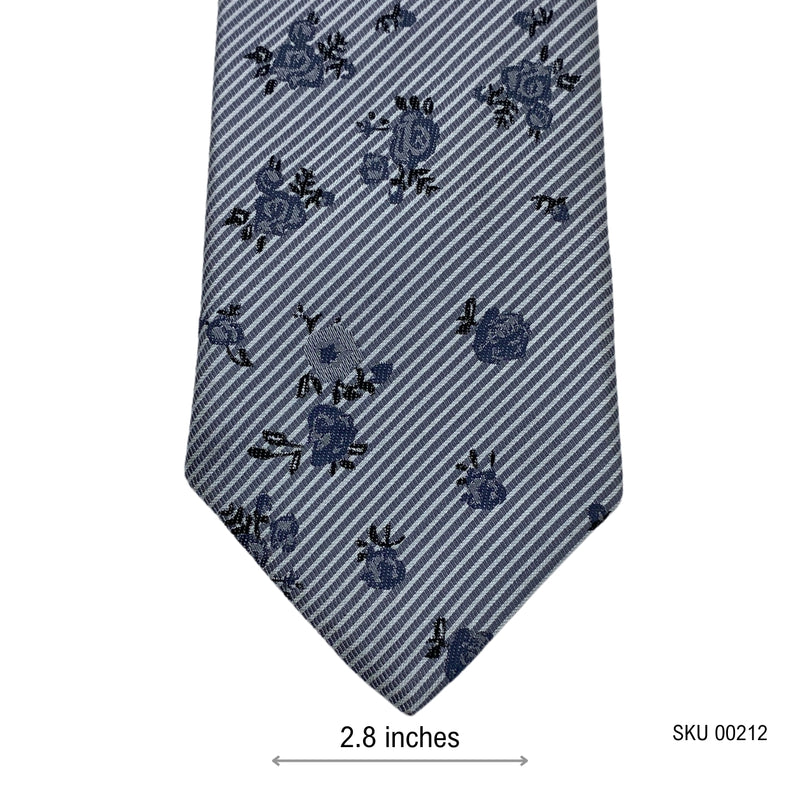 St. George Stripes and Floral Pattern Men's Tie