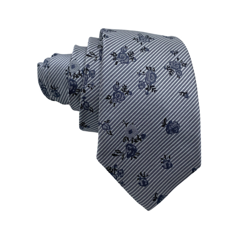 St. George Stripes and Floral Pattern Men's Tie