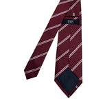F&F Royal Maroon Stripes Pattern Men's Tie