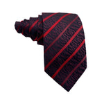 Shades of Red Stripes Pattern Men's Tie