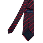 Shades of Red Stripes Pattern Men's Tie