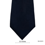 Black Self Textured Geometric Pattern Men's Tie by TU
