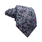 Pink Shades Pure Silk Floral Pattern Men's Tie by Thomas Nash