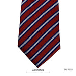 St. Bernard Red Men's Tie with Blue White Stripes