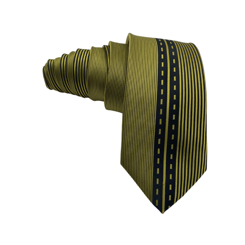 Edgy Fashion Modern Men's Tie with Dotted Straight Stripes