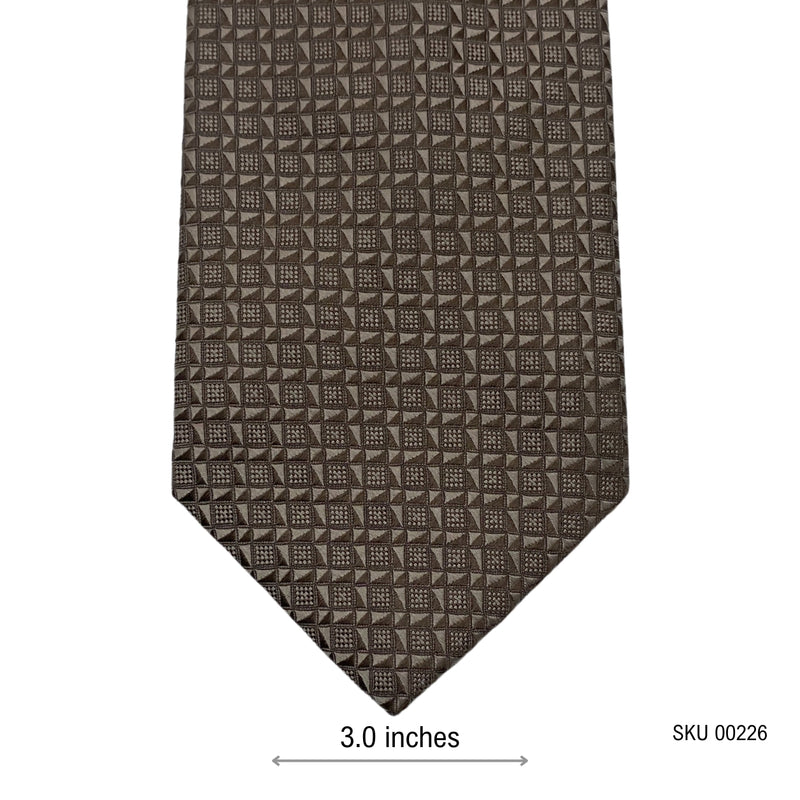 Marks & Spencer Autograph Brown Glamorous Geometric Pattern Men's Tie