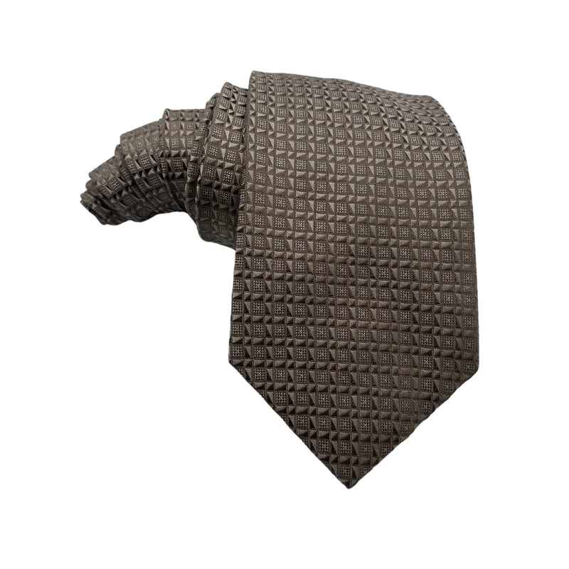 Marks & Spencer Autograph Brown Glamorous Geometric Pattern Men's Tie
