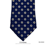 Blue Mini Floral Pattern Men's Tie