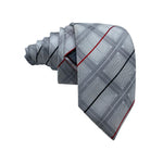 Redherring Gray Plaid Pattern Men's Tie