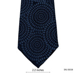 Circular Geometric Pattern Men's Tie by Peacocks