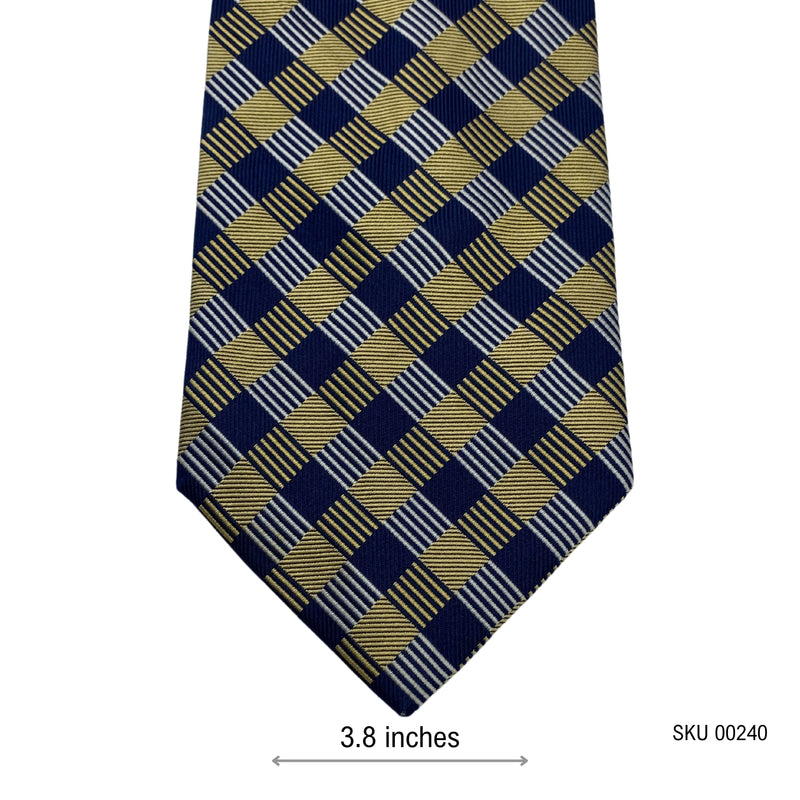 Designer Collection Plaid Pattern Men's Tie