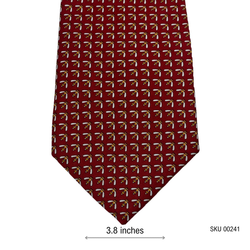 Refined Red Honey Bee Print Men's Tie by Lefties