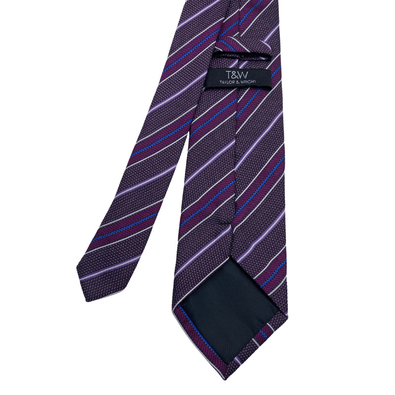 Taylor & Wright Purple Stripes Pattern Men's Tie