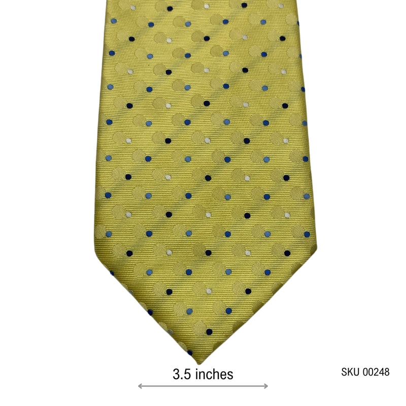 Marks & Spencer Yellow Multi Color Dotted Pattern Men's Tie