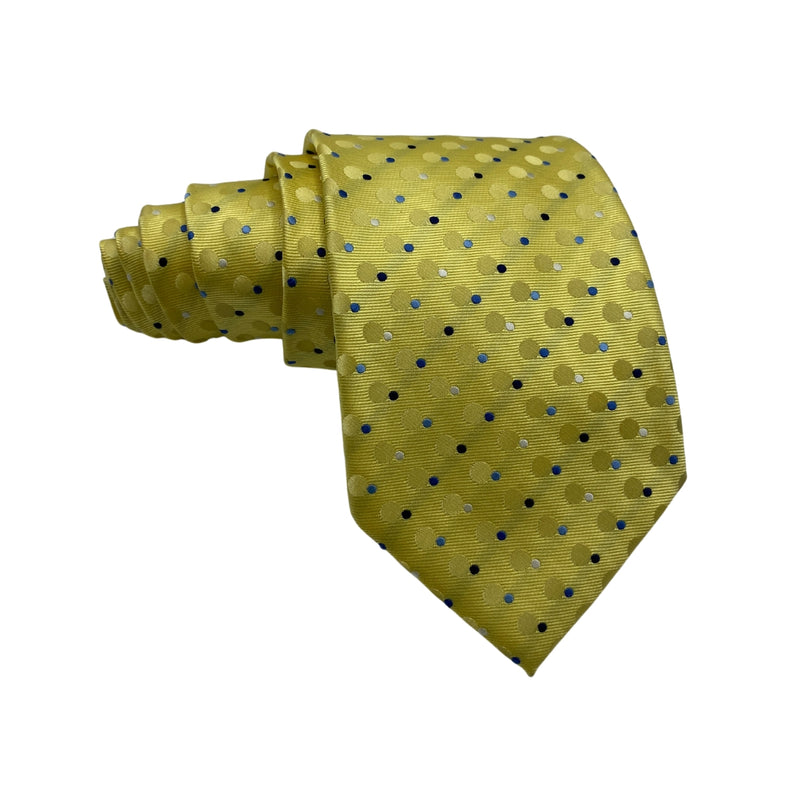 Marks & Spencer Yellow Multi Color Dotted Pattern Men's Tie