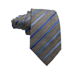 Taylor & Wright Shades of Blue on Gray Stripes Pattern Men's Tie