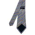Taylor & Wright Shades of Blue on Gray Stripes Pattern Men's Tie