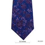 Jeff Banks Modern Blue Floral Pattern Men's Tie