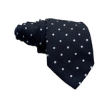 St. Bernard Black White Dotted Pattern Men's Tie
