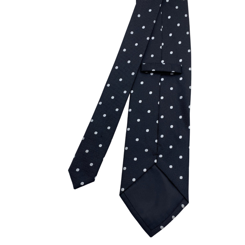 St. Bernard Black White Dotted Pattern Men's Tie
