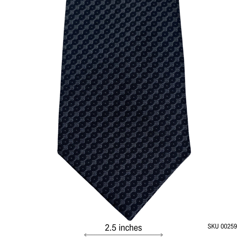 Next Black Self Textured Geometric Pattern Men's Tie
