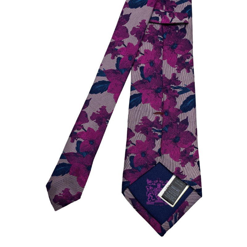 Marks & Spencer Classic Silk Dark Floral Pattern Men's Tie