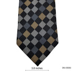 Cedar Wood State Epic Geometric Diamond Pattern Tie