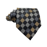 Cedar Wood State Epic Geometric Diamond Pattern Tie