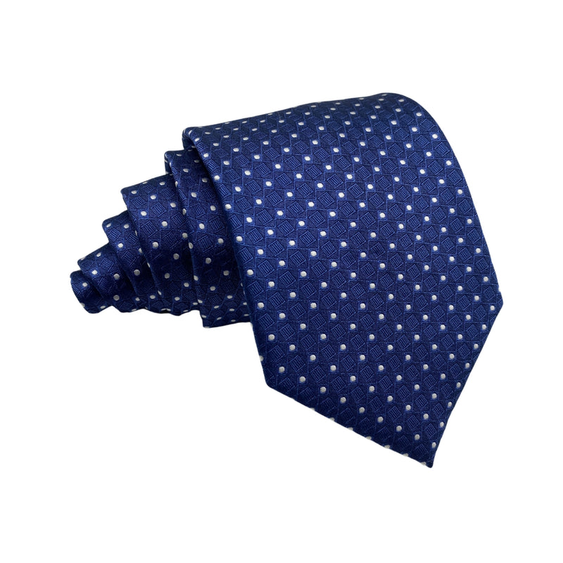 Men's Royal Blue Polka Dot Tie