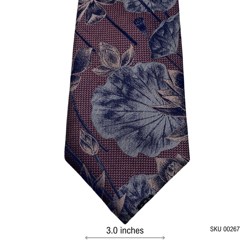 Men's Dark Floral Pattern Tie