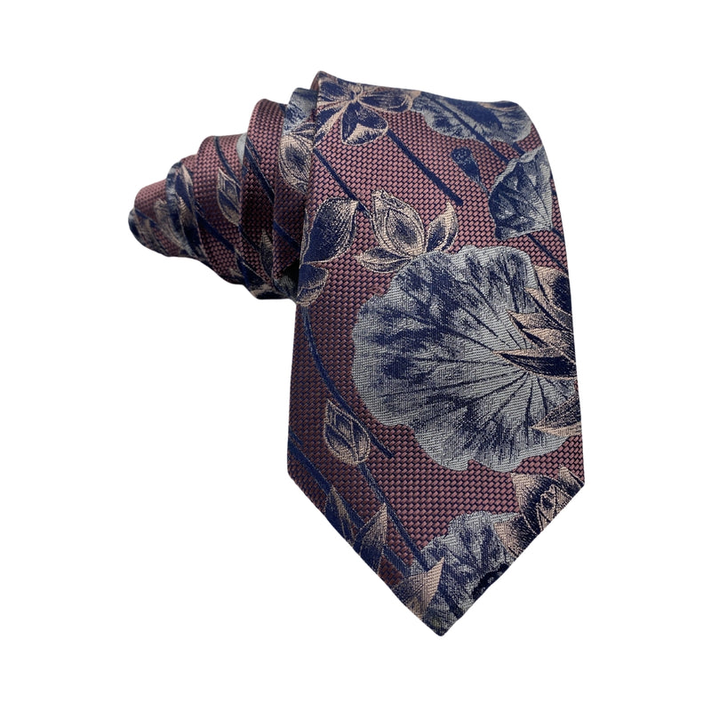 Men's Dark Floral Pattern Tie