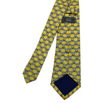 Men's Yellow Silk Dolphin Pattern Tie