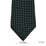 Men's Geometric Grid Pattern Tie