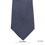 Men's Zig Zag Pattern Slim Tie