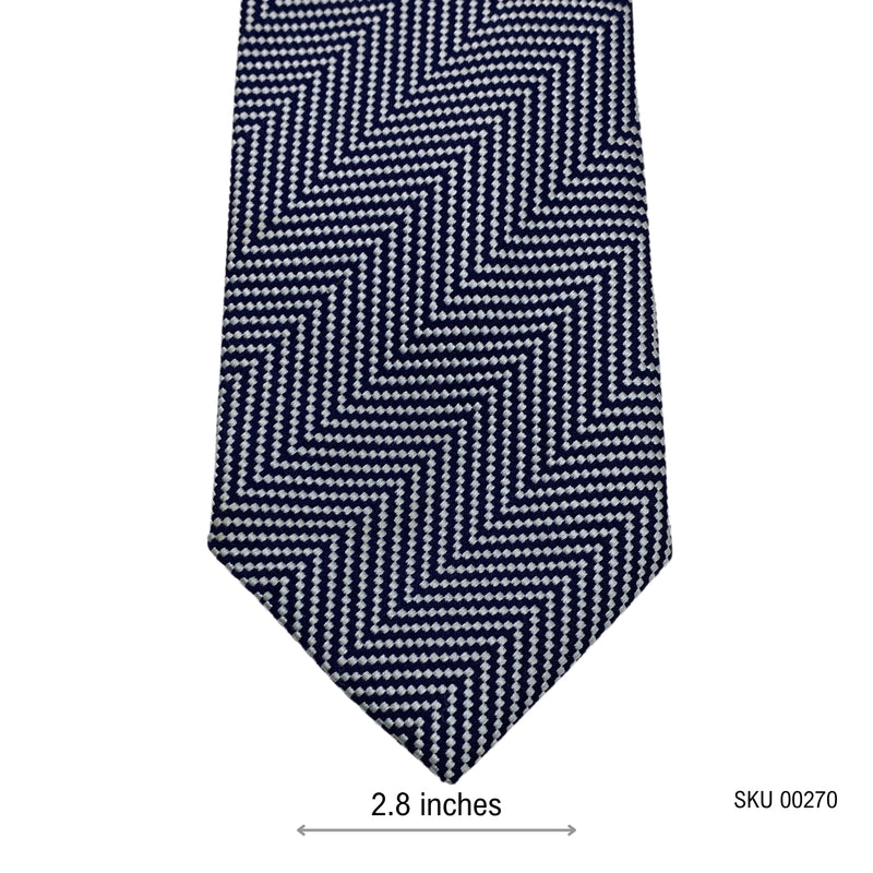Men's Zig Zag Pattern Slim Tie