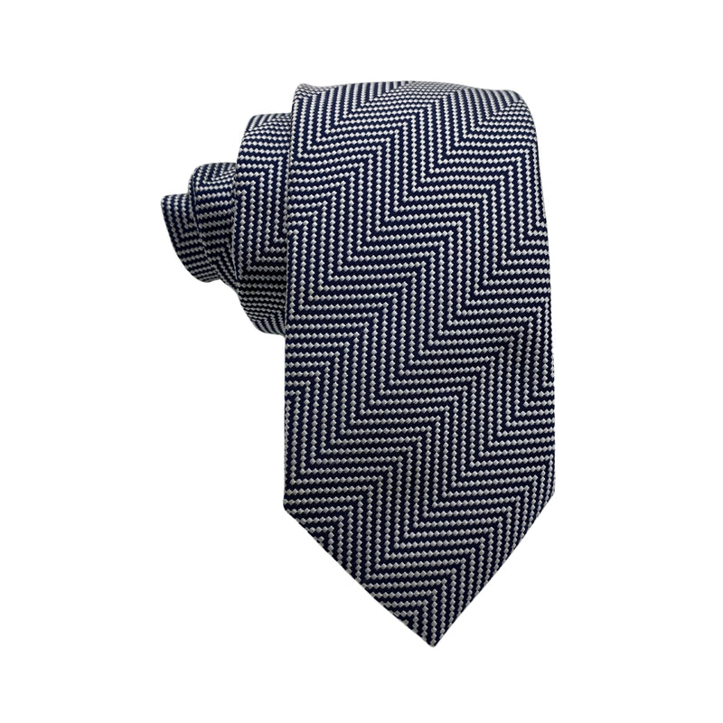 Men's Zig Zag Pattern Slim Tie