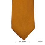 Men's Solid Burnt Orange Textured Tie