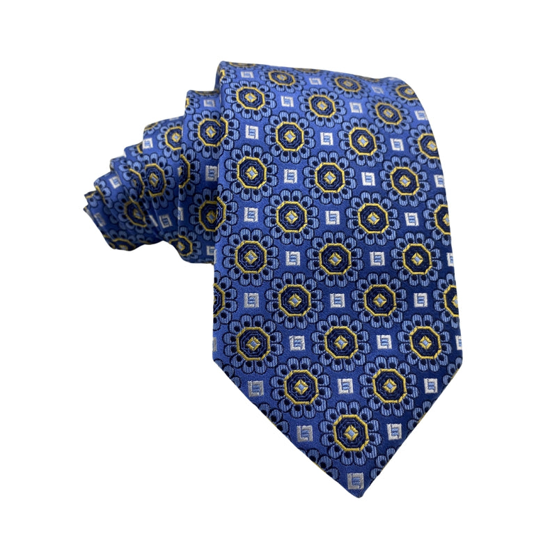 Ted Baker Men's Royal Blue Medallion Pattern Tie