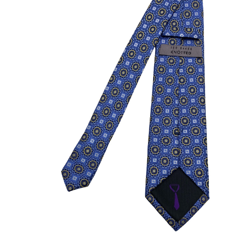 Ted Baker Men's Royal Blue Medallion Pattern Tie