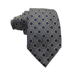 Taylor & Wright Men's Navy and Silver Geometric Tie