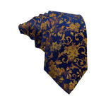 STVDIO by Jeff Banks Men's Navy and Gold Floral Tie