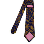 STVDIO by Jeff Banks Men's Navy and Gold Floral Tie