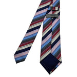 NEXT Men's Multi-Color Striped Tie in Blue, Pink, and Burgundy