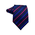 The Collection Debenhams Striped Tie in Navy, Blue, and Pink