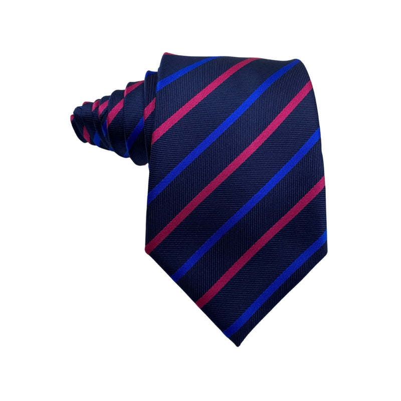 The Collection Debenhams Striped Tie in Navy, Blue, and Pink