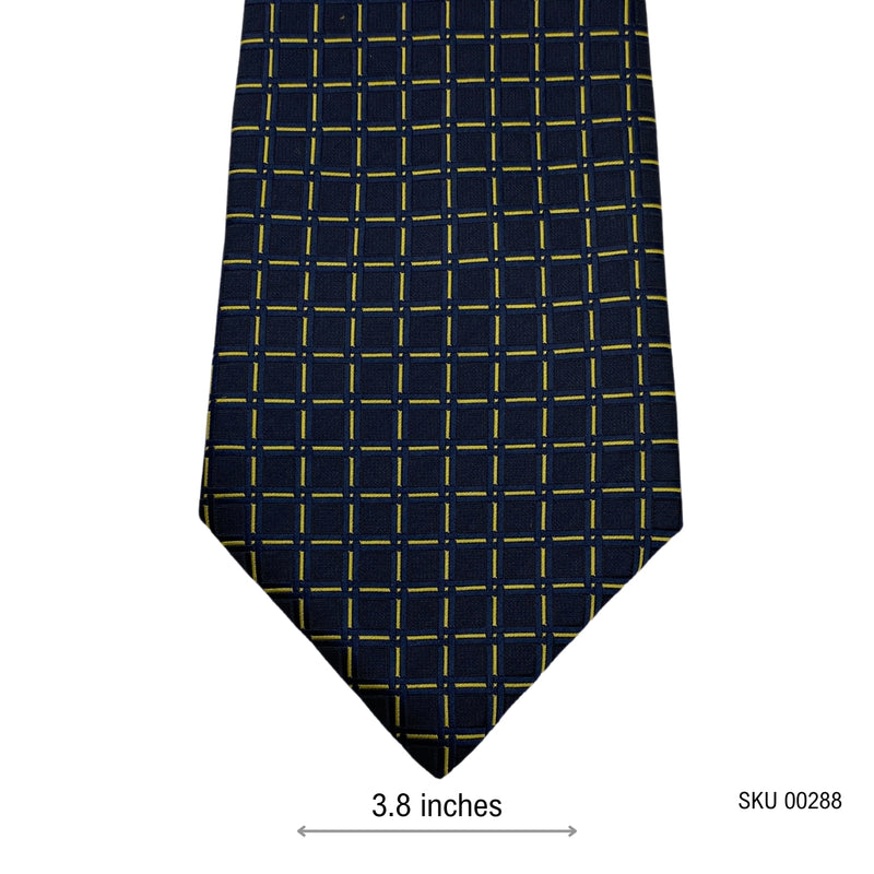 SIMON TAYLOR Men's Navy and Gold Geometric Tie