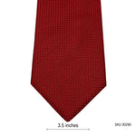 Men's Solid Red Textured Tie