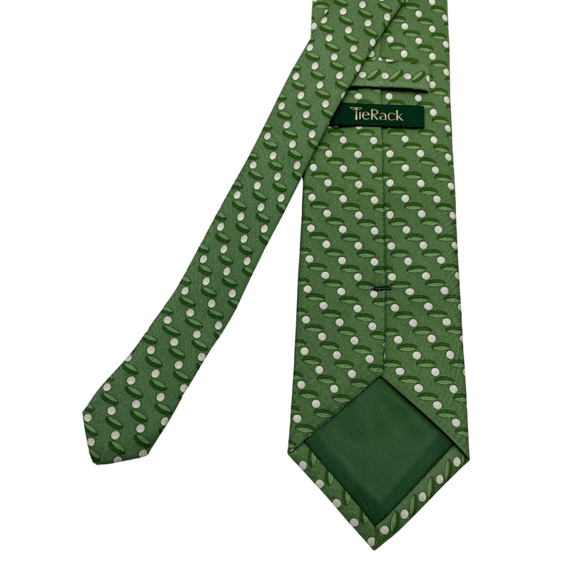 Tie Rack Men's Green Polka Dot Silk Tie