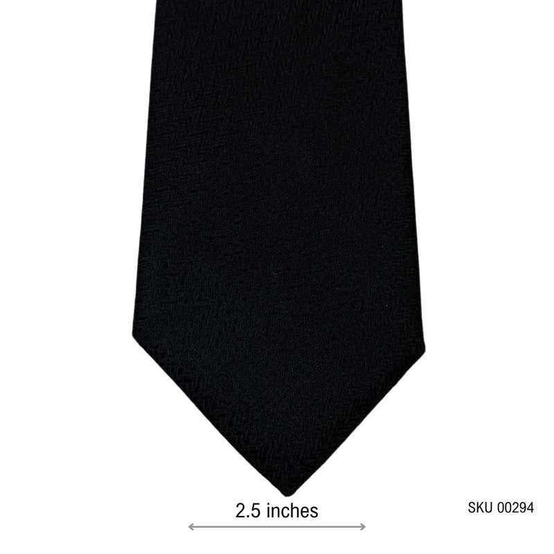 Primark Men's Solid Black Textured Tie