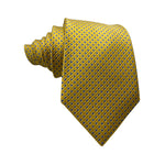 MOSS BROS Men's Yellow and Blue Geometric Tie